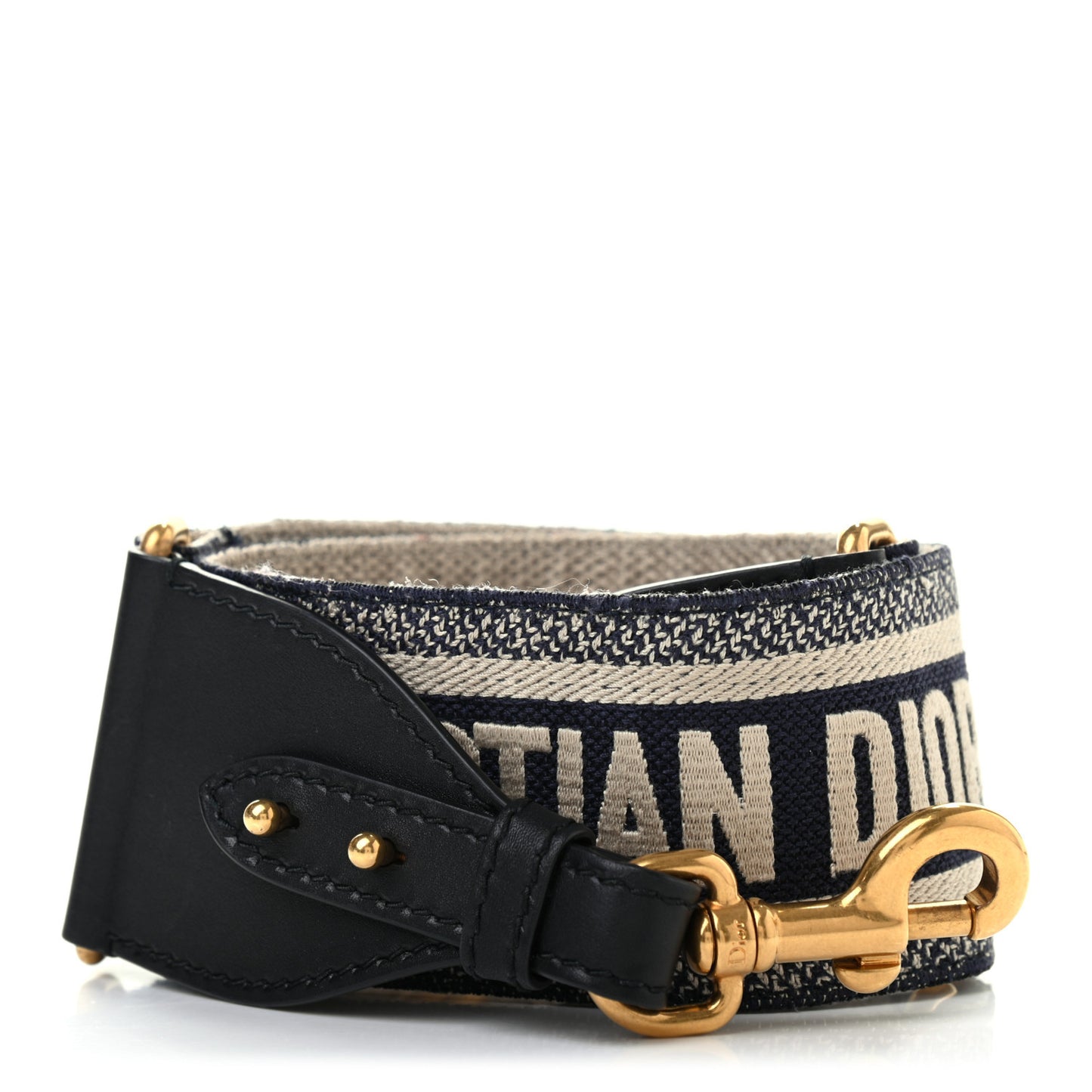 Canvas Embroidered Shoulder Strap Blue
