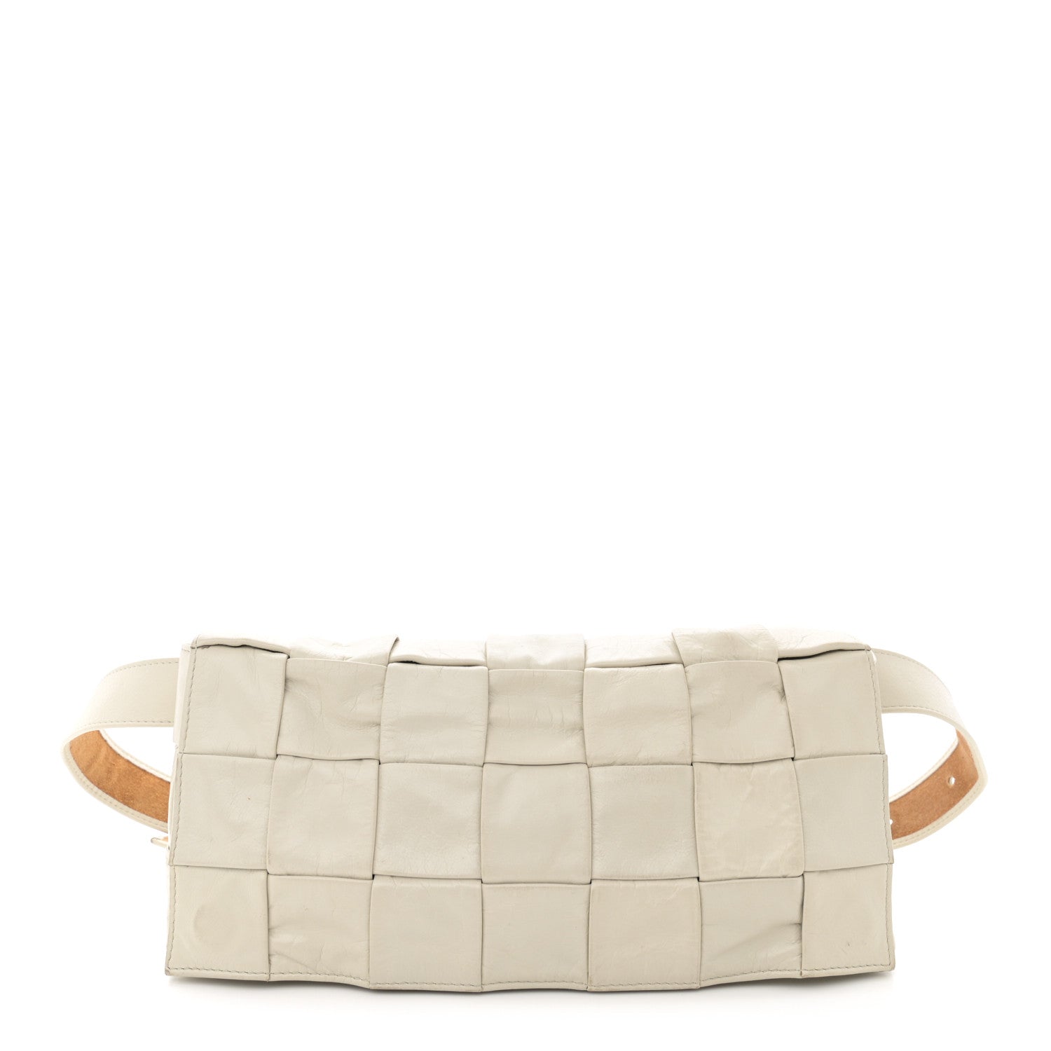 Bottega Veneta Paper Calfskin Intrecciato Stretch Cassette Belt Bag White 1 of 13