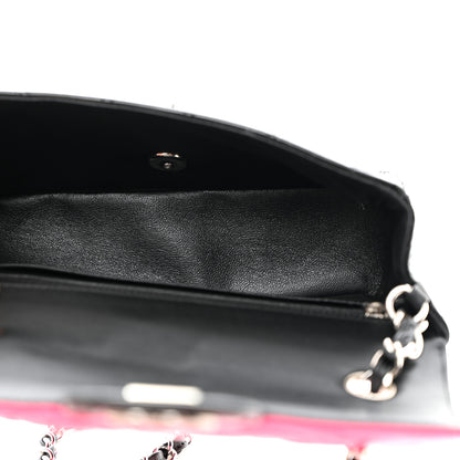 Chanel Patent Calfskin Quilted Bi-Color Mini Rectangular Flap Pink Black 5 of 10