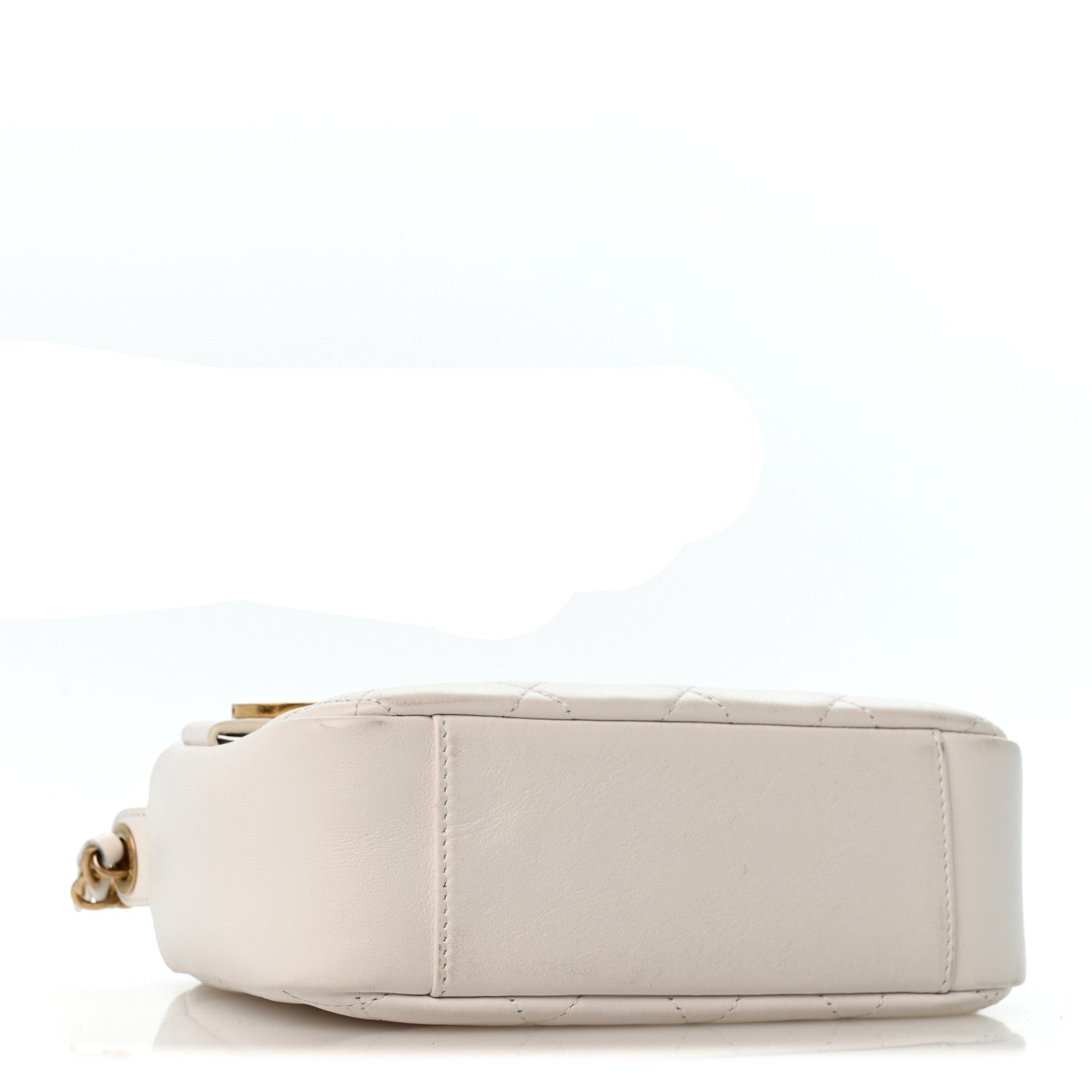 Chanel Calfskin Quilted Enchained Camera Case Bag White 3 of 12
