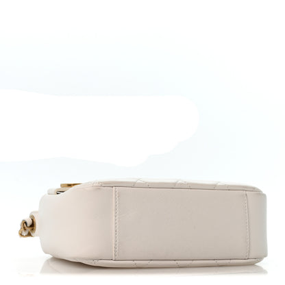 Chanel Calfskin Quilted Enchained Camera Case Bag White 3 of 12