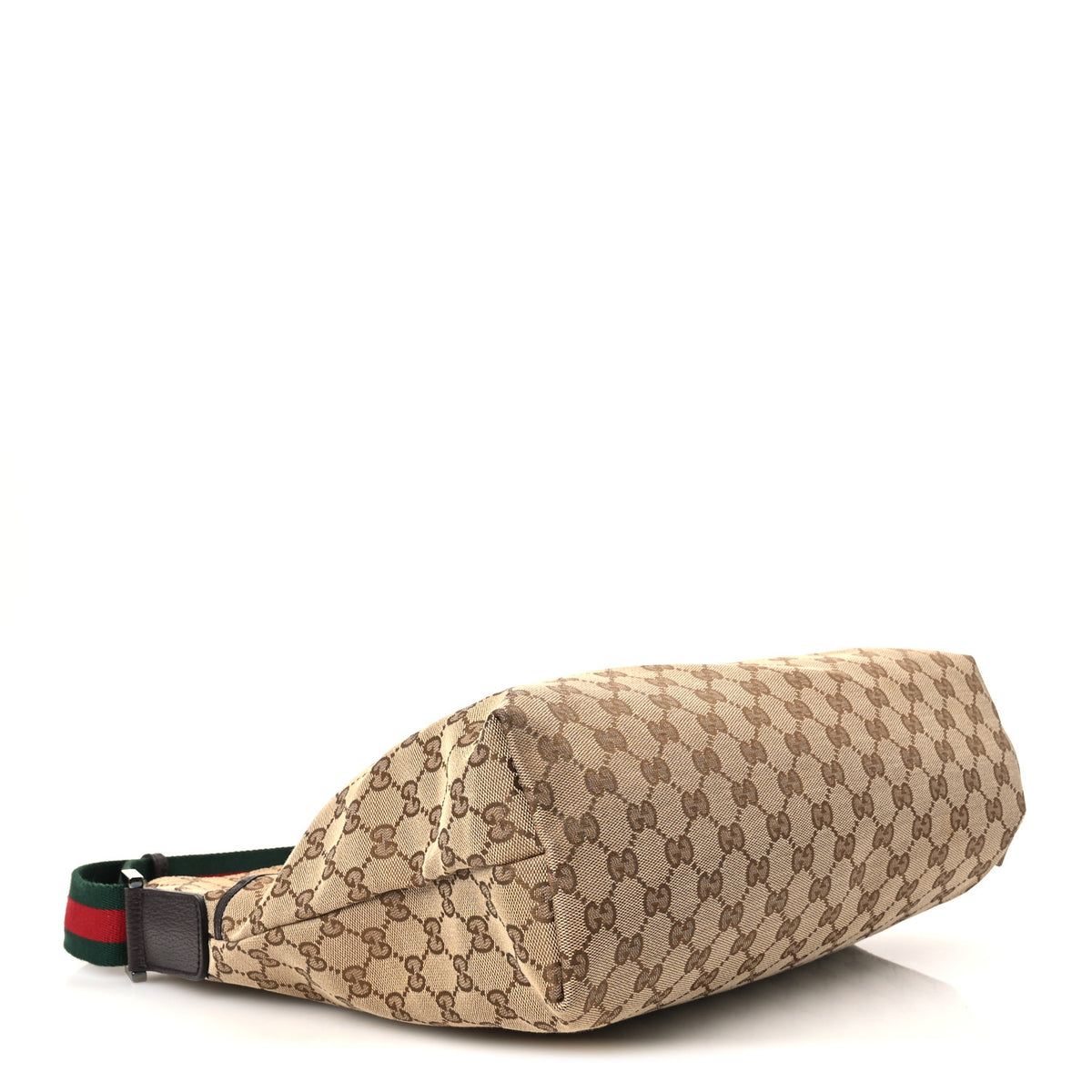 Gucci Monogram Web Medium Flat Messenger Bag Brown 4 of 10