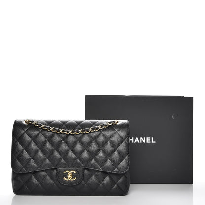 Chanel Caviar Quilted Jumbo Double Flap Black 9 of 9