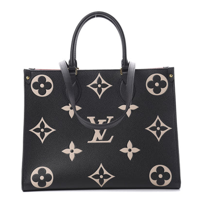 Louis Vuitton Empreinte Monogram Giant Onthego MM Black Beige 1 of 10