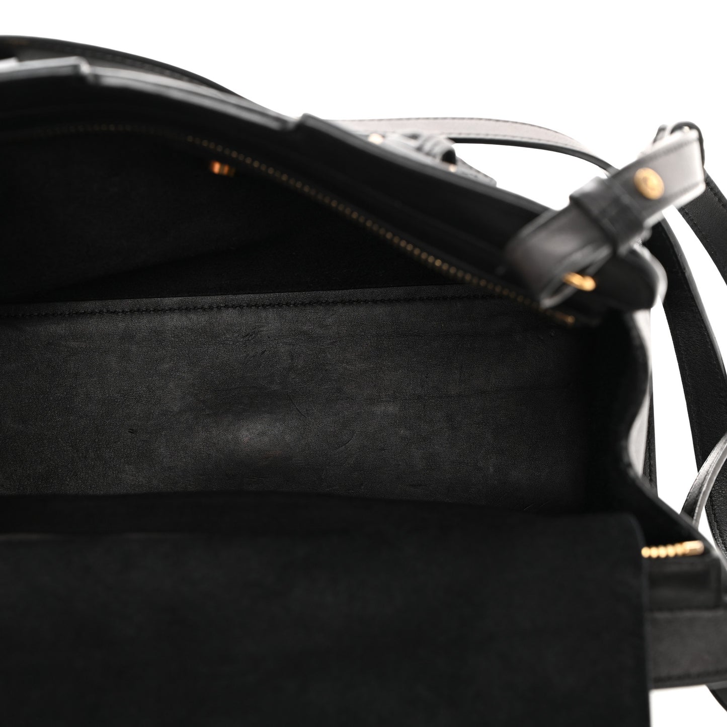 SAINT LAURENT Calfskin Monogram Baby Downtown Cabas Black