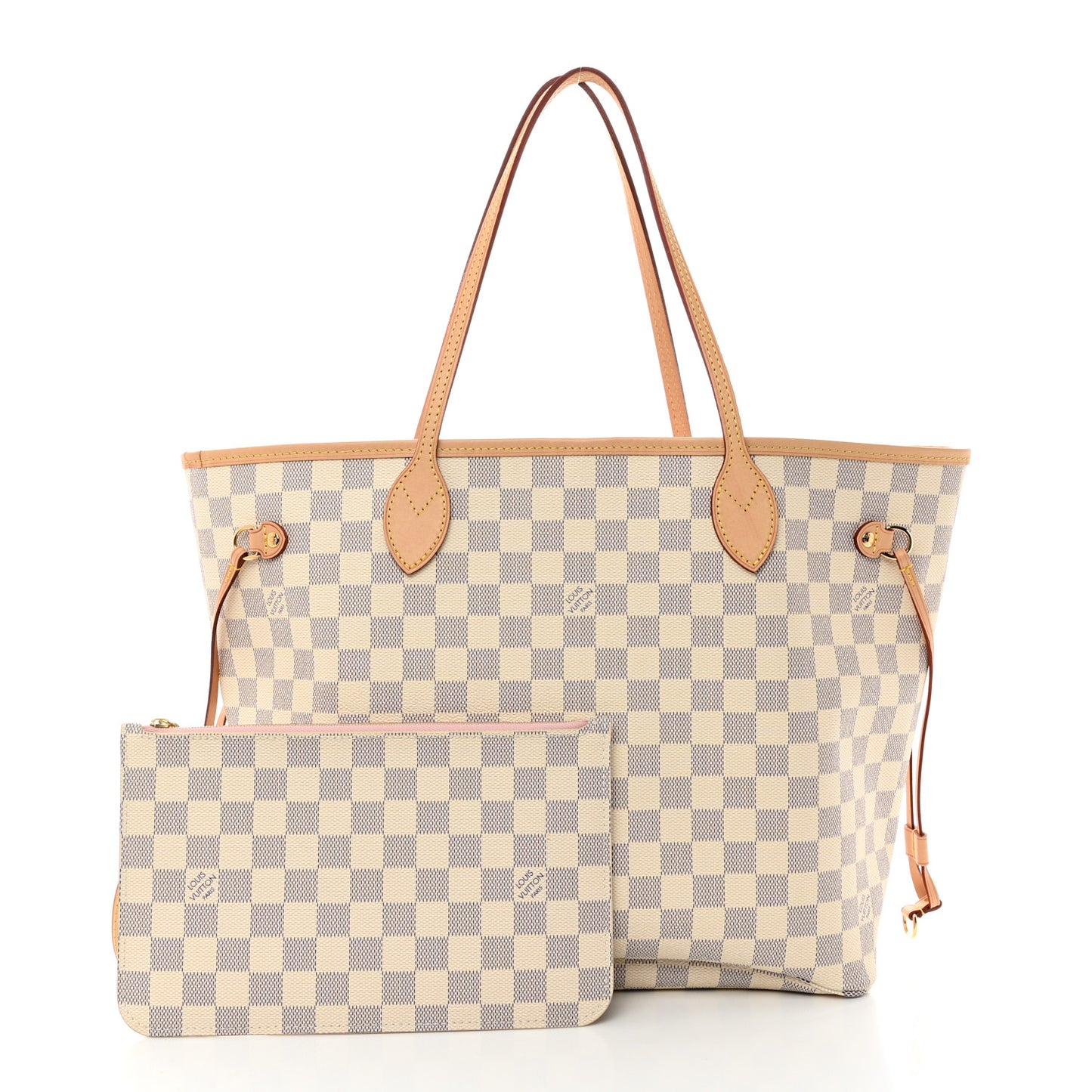 Damier Azur Neo Neverfull MM Rose Ballerine