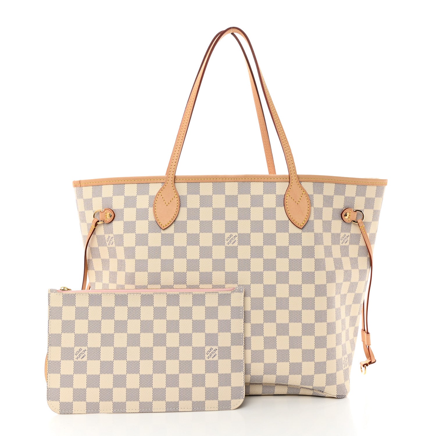 Louis Vuitton Damier Azur Neo Neverfull MM Rose Ballerine 3 of 10