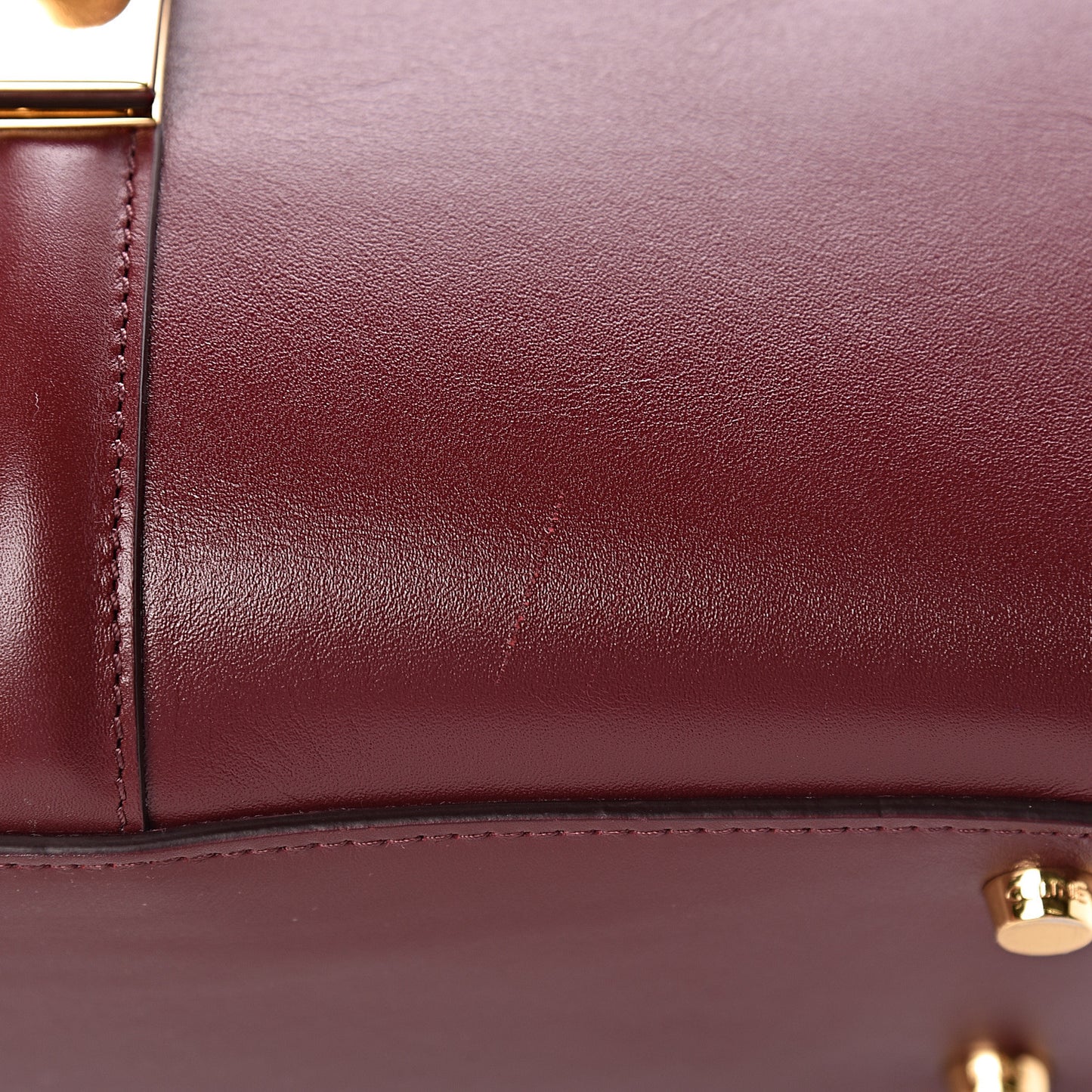 Satinated Calfskin Small 16 Top Handle Bag Light Burgundy