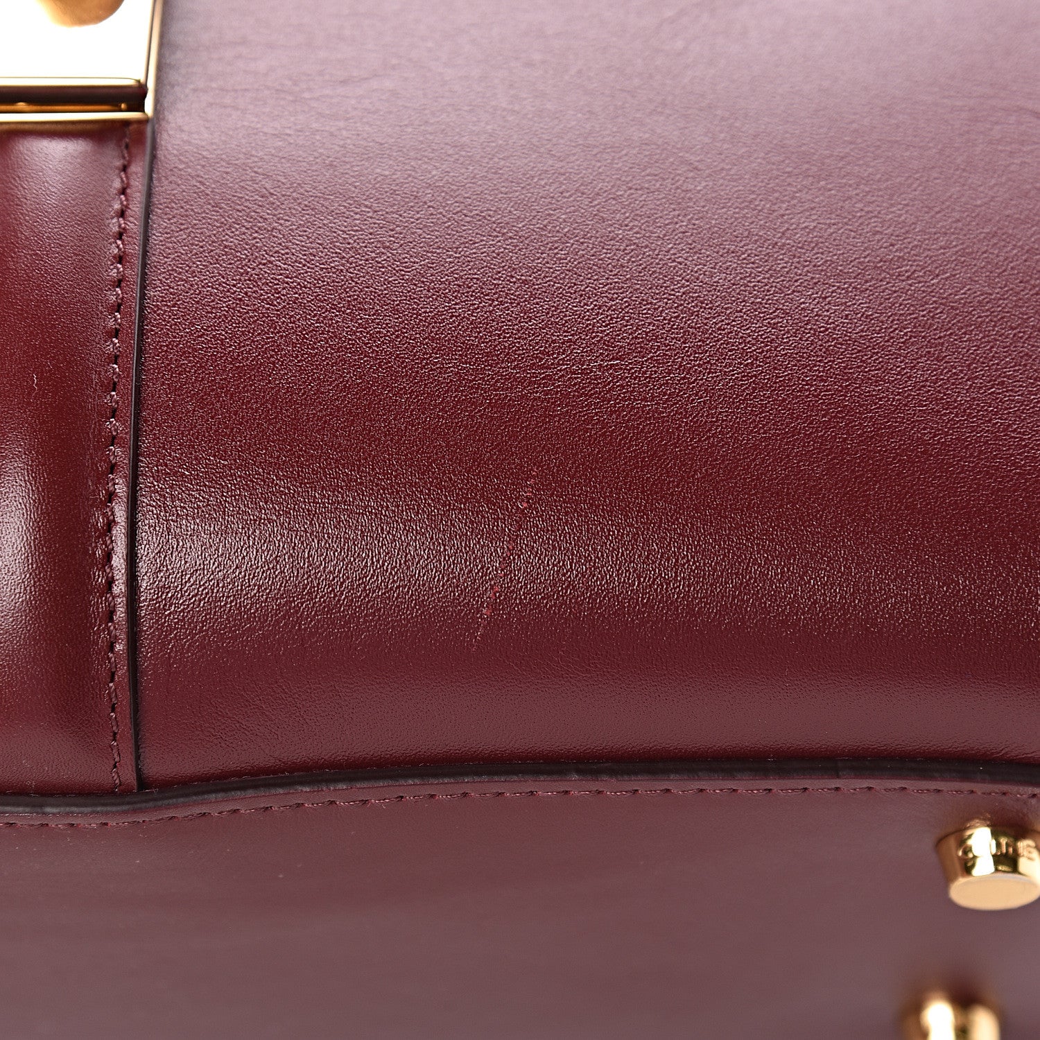 Celine Satinated Calfskin Small 16 Top Handle Bag Light Burgundy 7 of 12