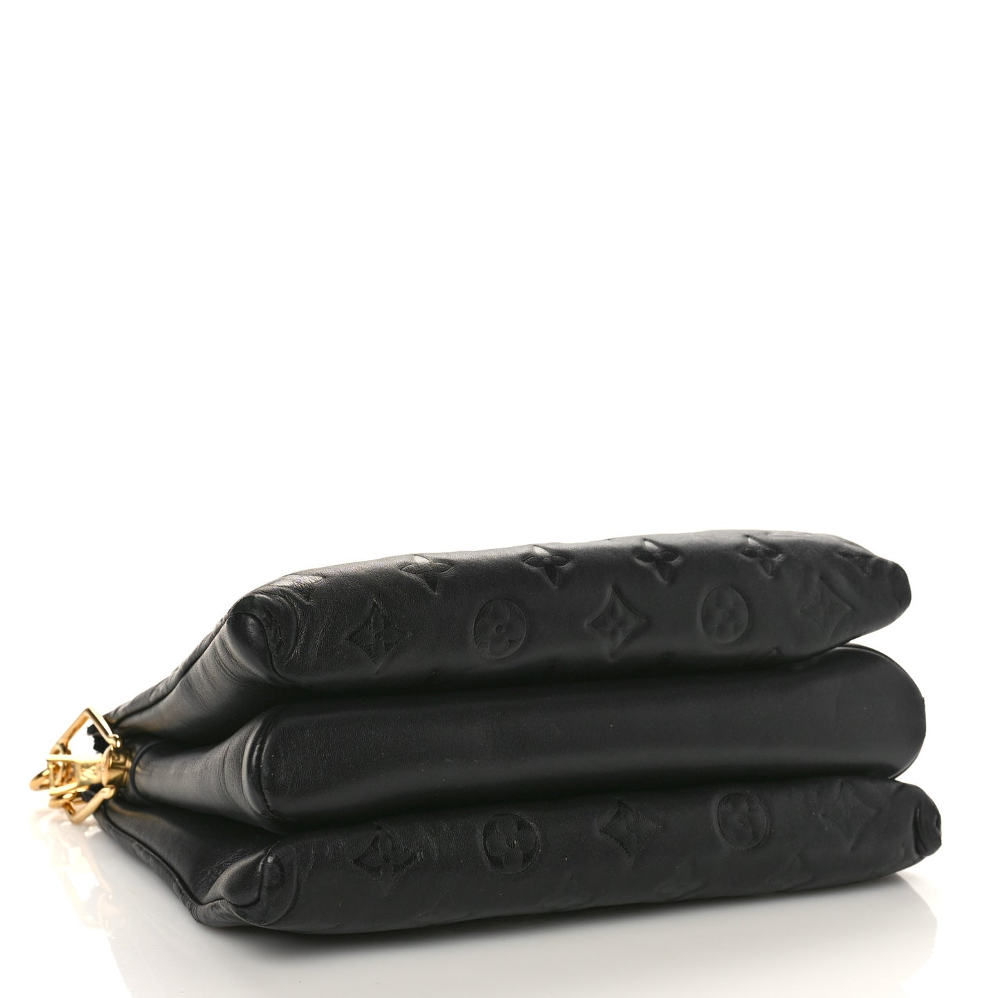 Lambskin Embossed Monogram Coussin PM Black