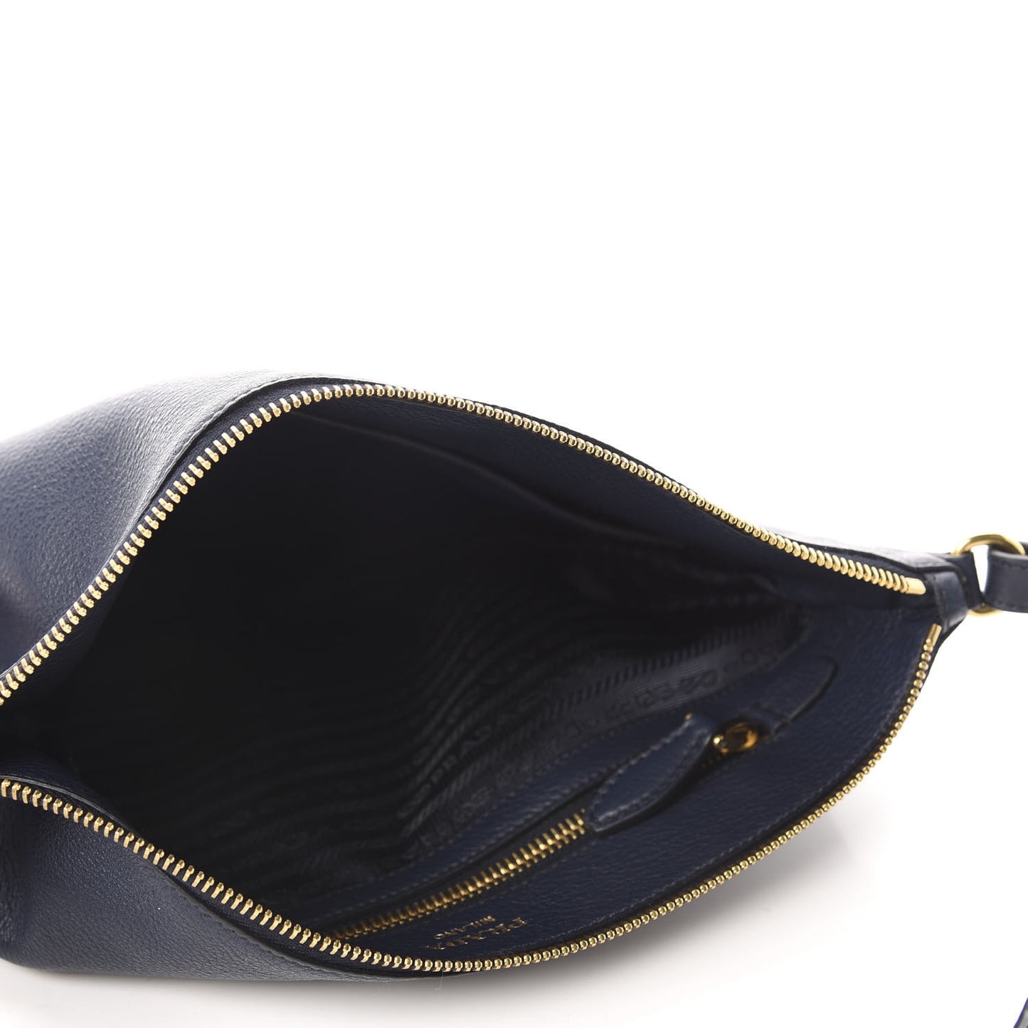 Vitello Daino Zippered Shoulder Bag Baltico