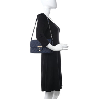 Chanel Sheepskin Quilted Small Beauty Lock Flap Navy 2 of 10