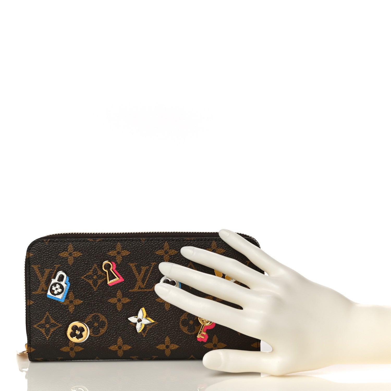Louis Vuitton Monogram LV Love Lock Zippy Wallet 4 of 11