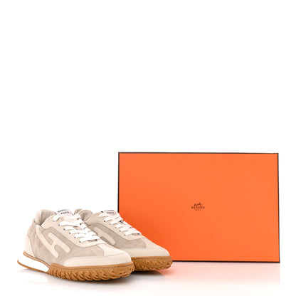 Hermes Suede Goatskin Jet Sneakers 36 Beige Esquisse Glaise 10 of 10