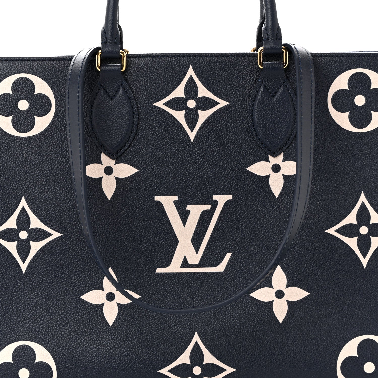 Louis Vuitton Empreinte Monogram Giant Onthego MM Navy Creme 7 of 9