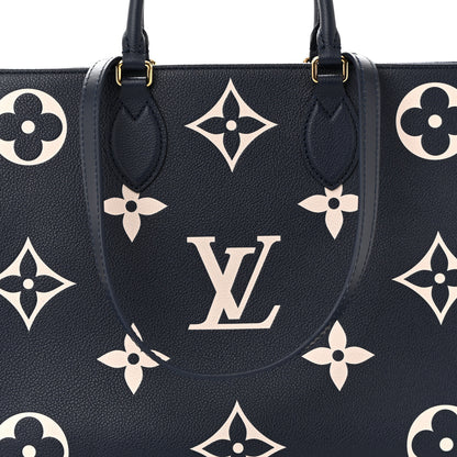 Louis Vuitton Empreinte Monogram Giant Onthego MM Navy Creme 7 of 9
