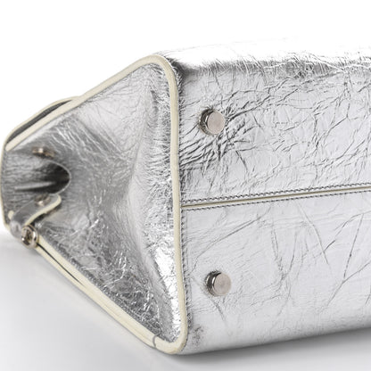 Christian Dior Metallic Calfskin Medium Diorever Flap Silver 7 of 10