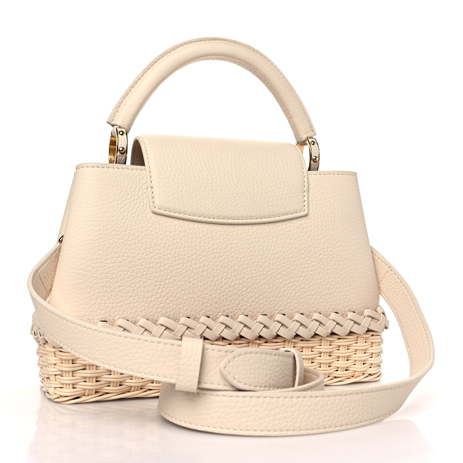 Louis Vuitton Rattan Taurillon Capucines BB Vanilla 3 of 9