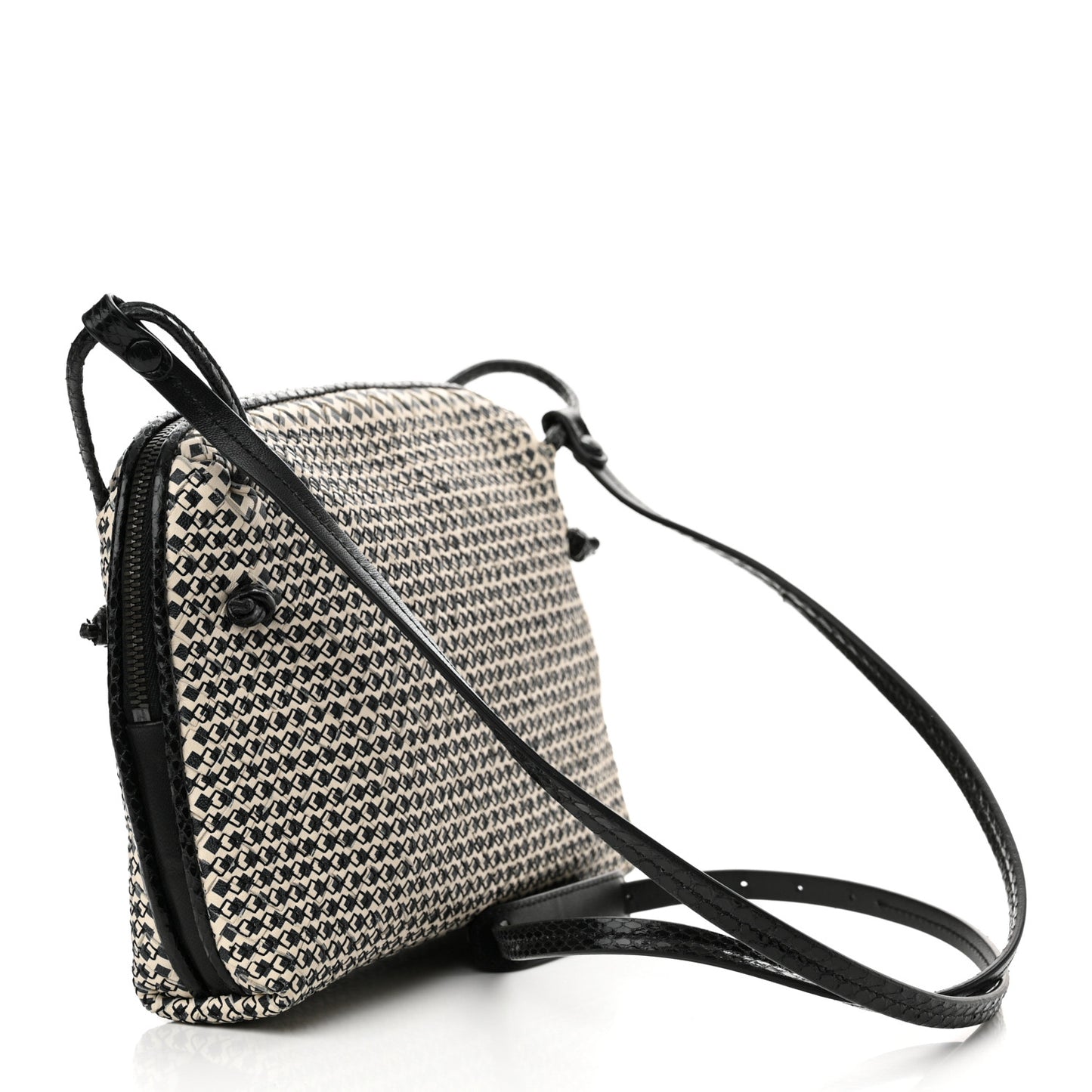 Nappa Ayers Cravaterria Intrecciato Nodini Bag Off White Black