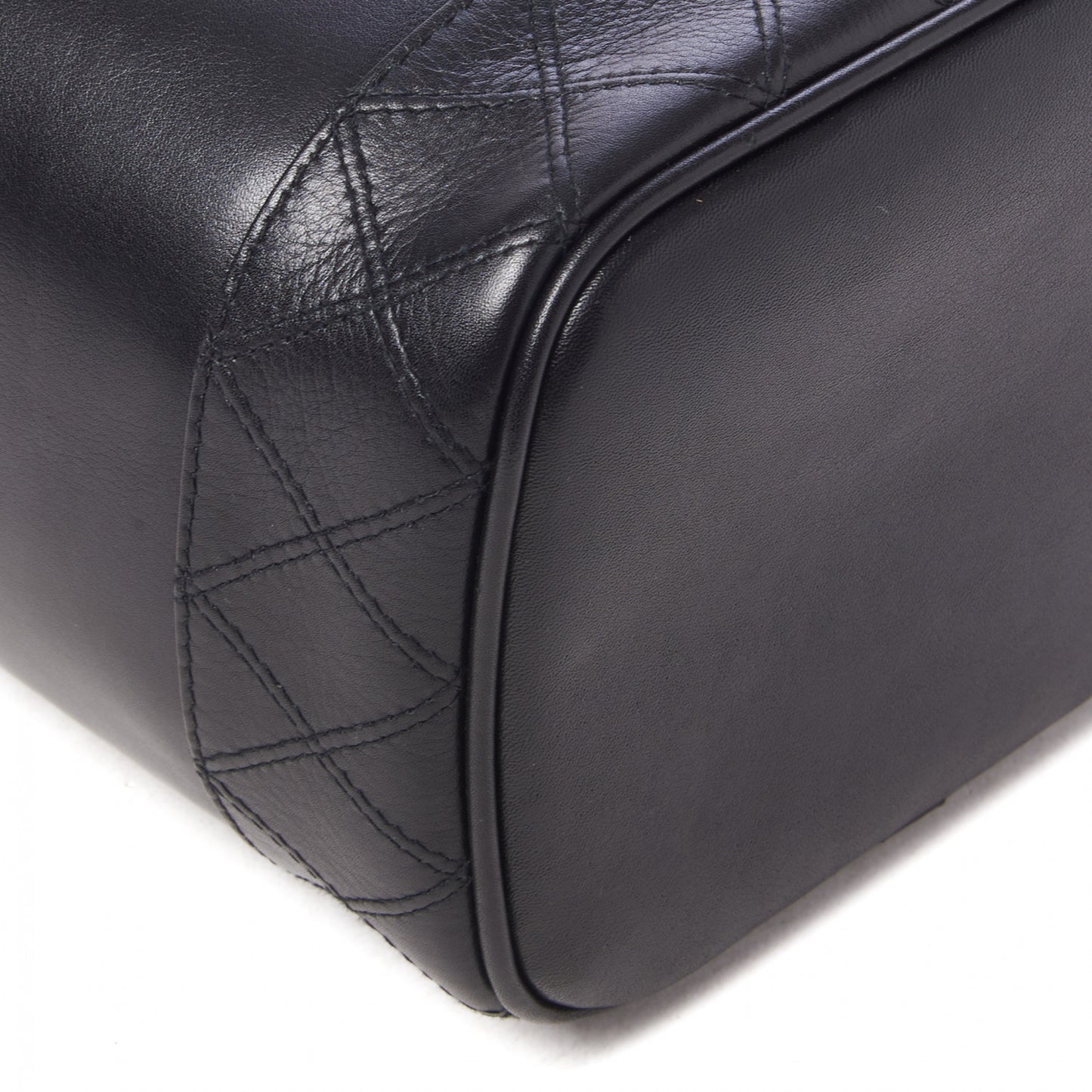 Lambskin Vanity Cosmetic Case Black