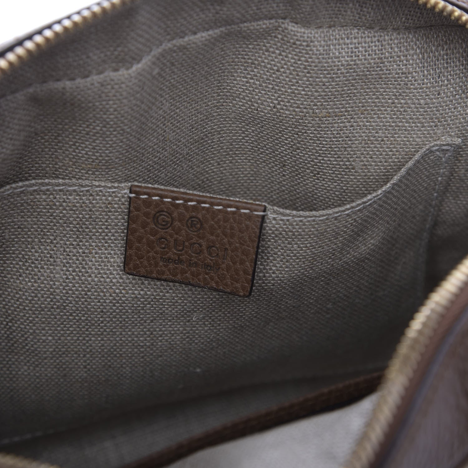 Gucci Monogram Mini Bree Messenger Bag Beige Tabacco 9 of 12
