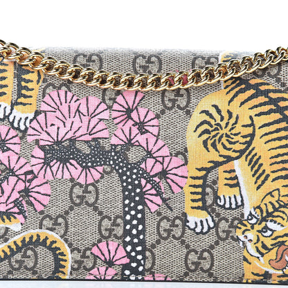 Gucci GG Supreme Monogram Bengal Chain Wallet Beige Pink 8 of 10