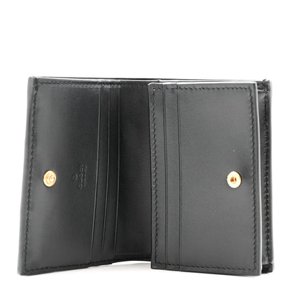 Gucci Calfskin GG Matelasse Card Case Wallet Black 5 of 9