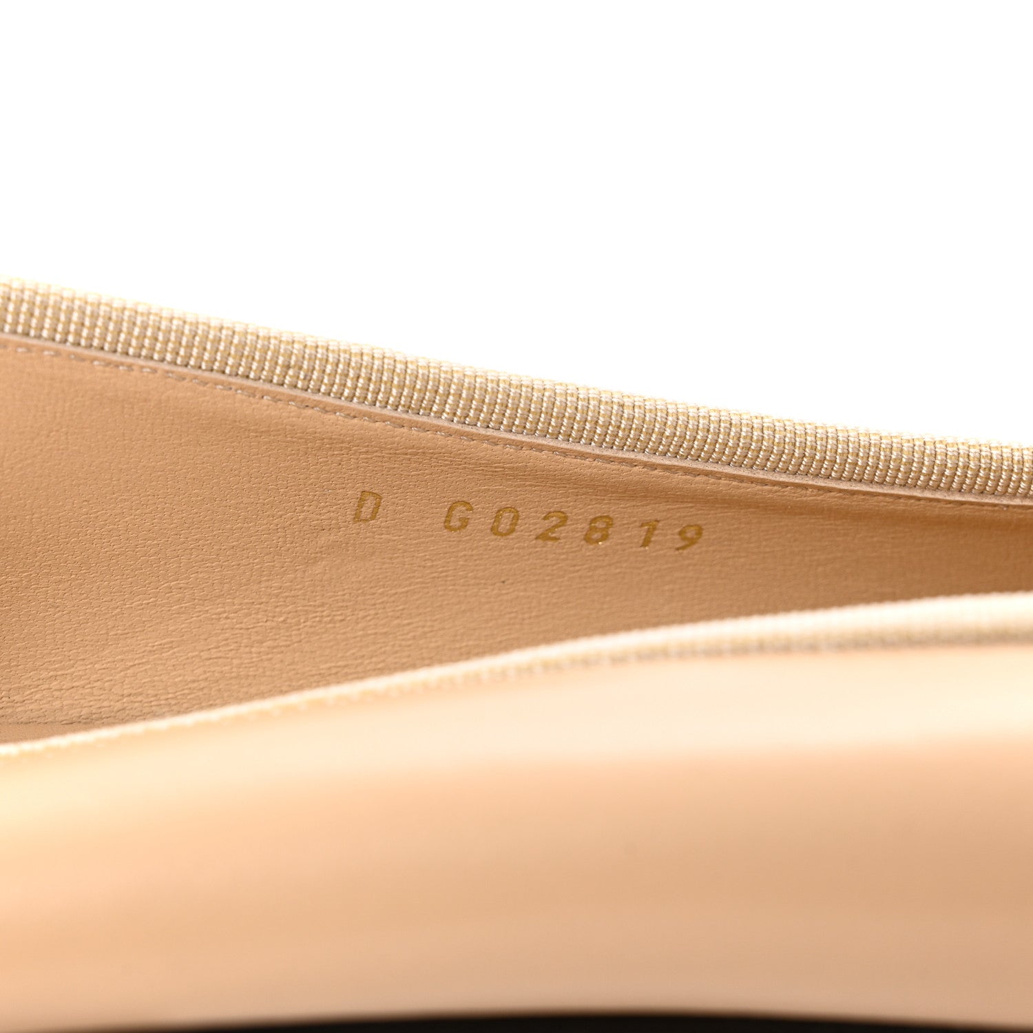 Chanel Lambskin Cap Toe CC Ballerina Flats 38.5 Beige Black 9 of 10
