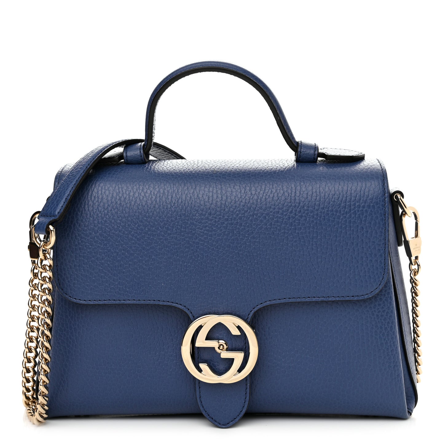 Dollar Calfskin Interlocking G Top Handle Shoulder Bag Caspian