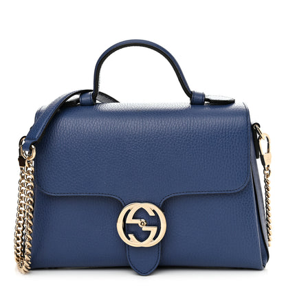 Gucci Dollar Calfskin Interlocking G Top Handle Shoulder Bag Caspian 1 of 10