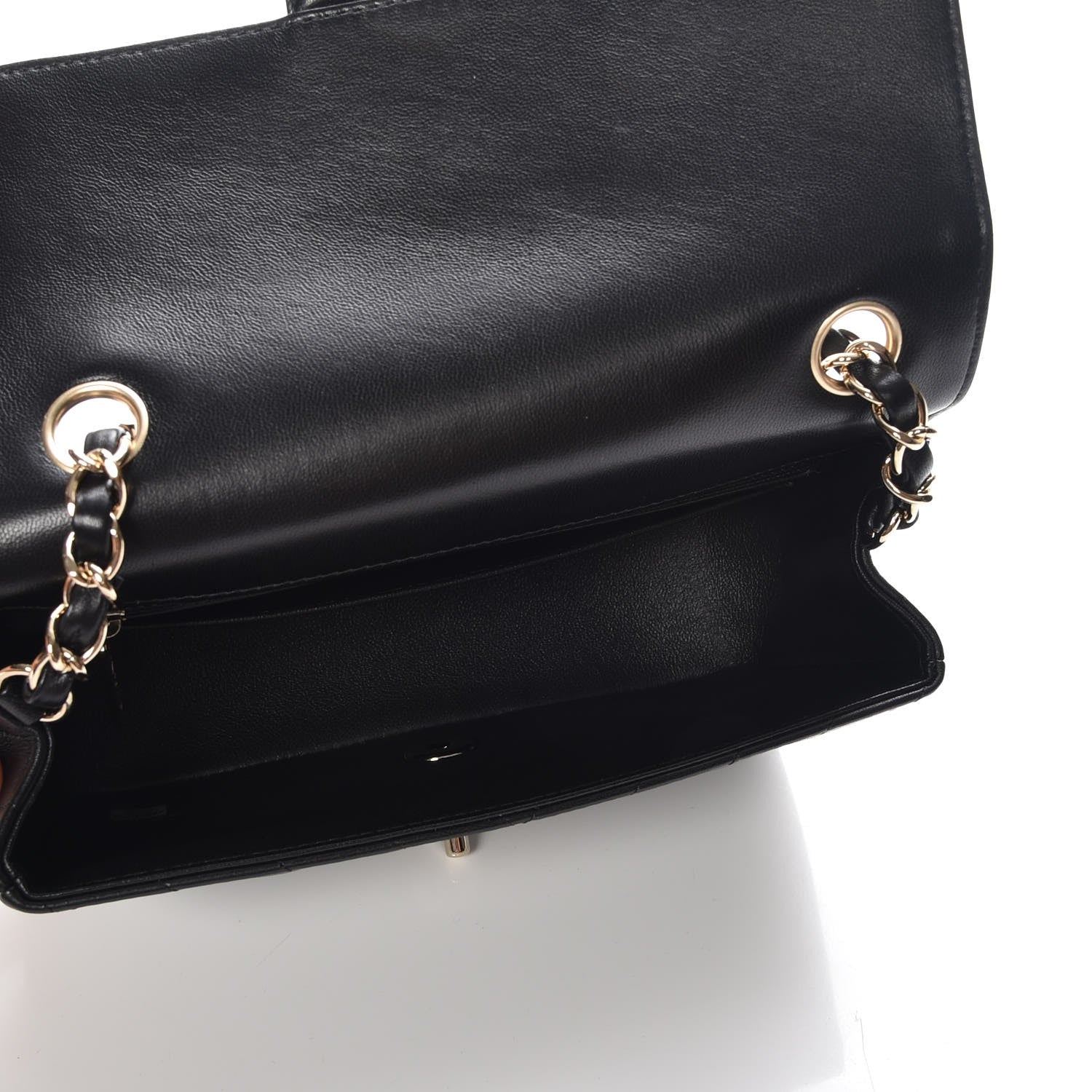 Chanel Lambskin Chevron Quilted Mini Rectangular Flap Black 5 of 8