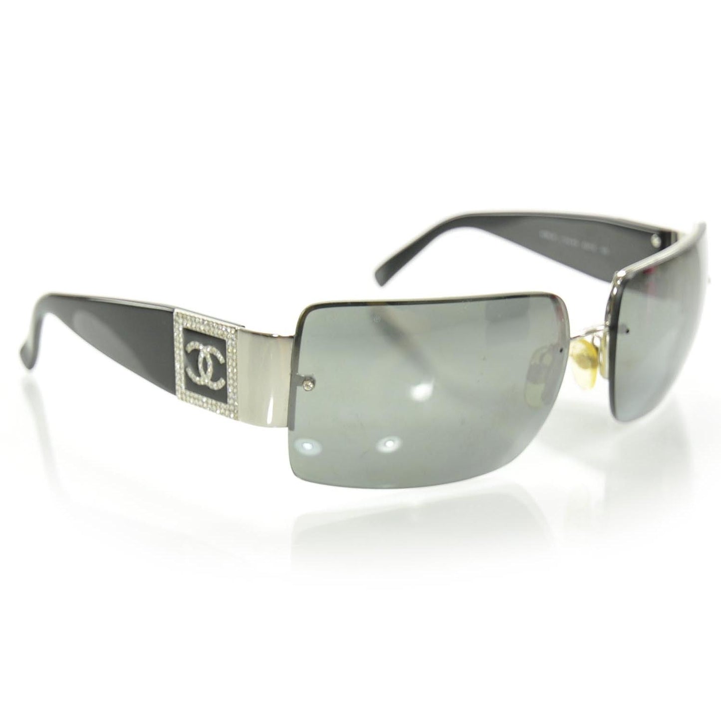 Crystal CC Logo Sunglasses 4095 B Black