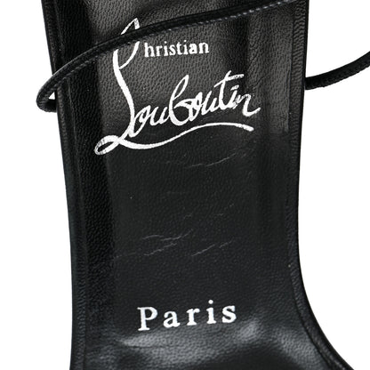 Christian Louboutin Kid Suede Condora Lacestrass 85 Sandals 39 Black 7 of 9