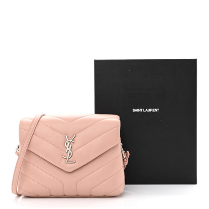 Saint Laurent Calfskin Y Quilted Monogram Toy Loulou Crossbody Bag Tender Pink 11 of 11