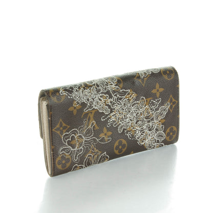 Louis Vuitton Monogram Dentelle Sarah Wallet Silver 4 of 9