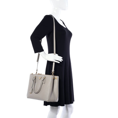 Prada Saffiano Medium Galleria Double Zip Tote Argilla 2 of 9