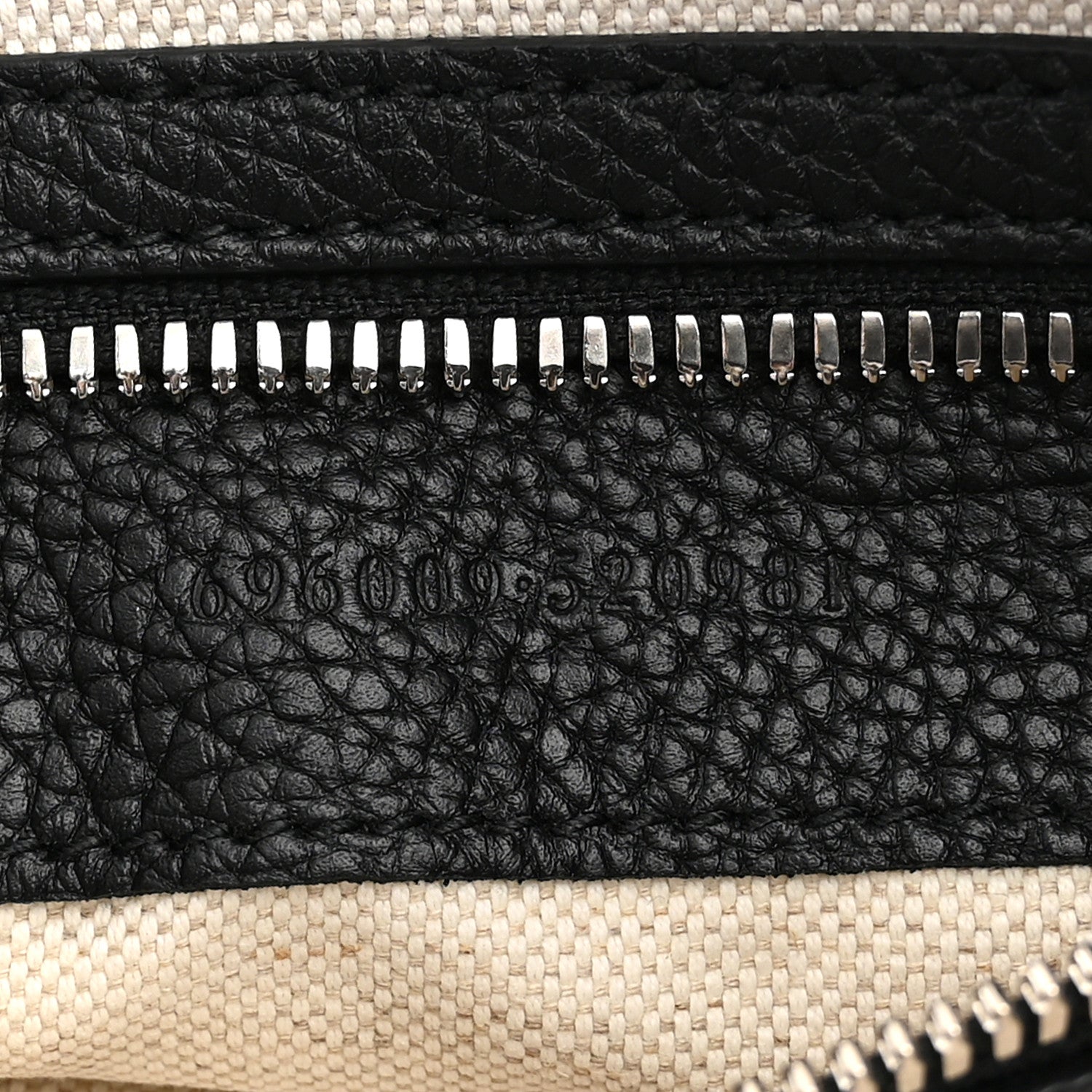 Gucci Piuma Calfskin Jumbo GG Embossed Medium Wristlet Messenger Bag Black 7 of 10