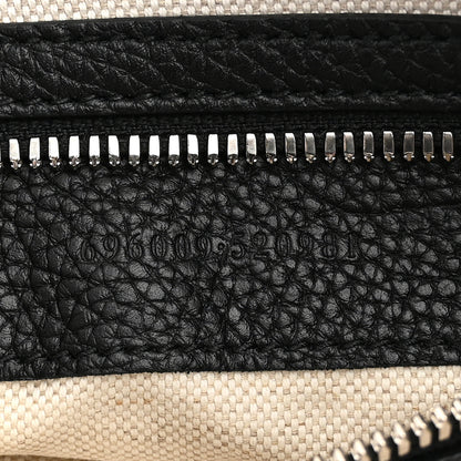 Gucci Piuma Calfskin Jumbo GG Embossed Medium Wristlet Messenger Bag Black 7 of 10