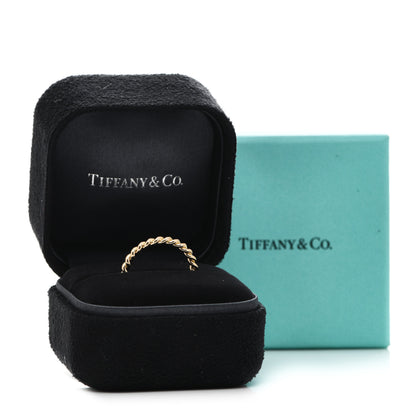 Tiffany 18K Yellow Gold Narrow Twist Ring 50 5.5 5 of 5