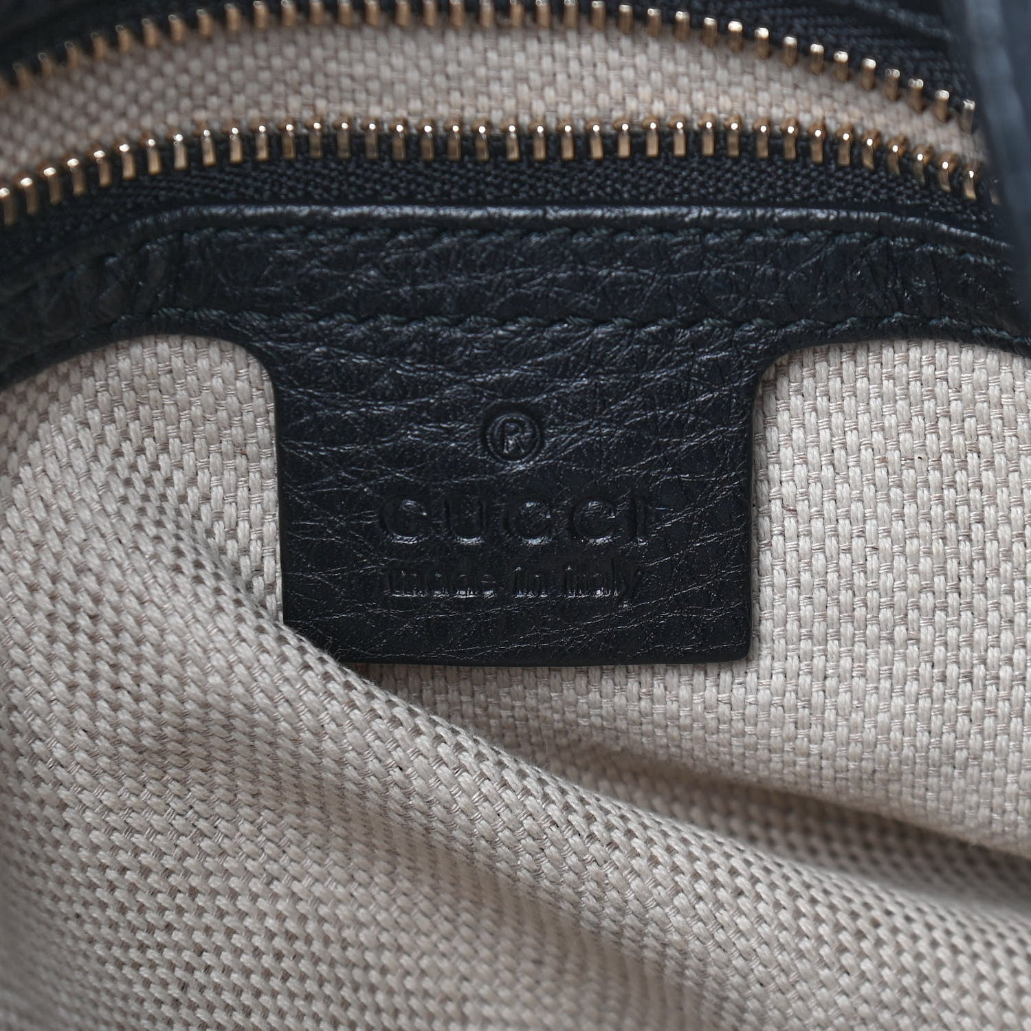 Gucci Pebbled Calfskin Medium Soho Chain Shoulder Bag Black 6 of 9