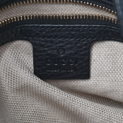 Gucci Pebbled Calfskin Medium Soho Chain Shoulder Bag Black 6 of 9