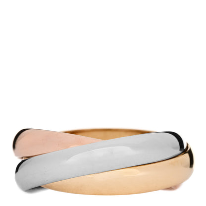 Cartier 18K Pink Yellow White Gold Classic Les Must De Cartier Trinity Ring 52 6 3 of 5