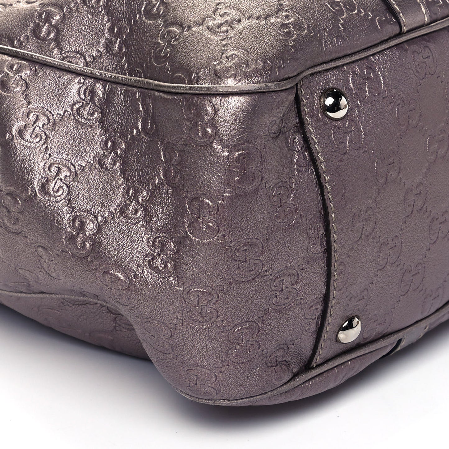 Metallic Guccissima Large GG Twins Tote Mauve