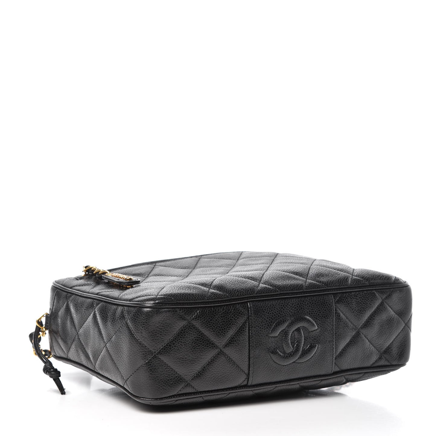 Caviar Quilted Camera Case Black