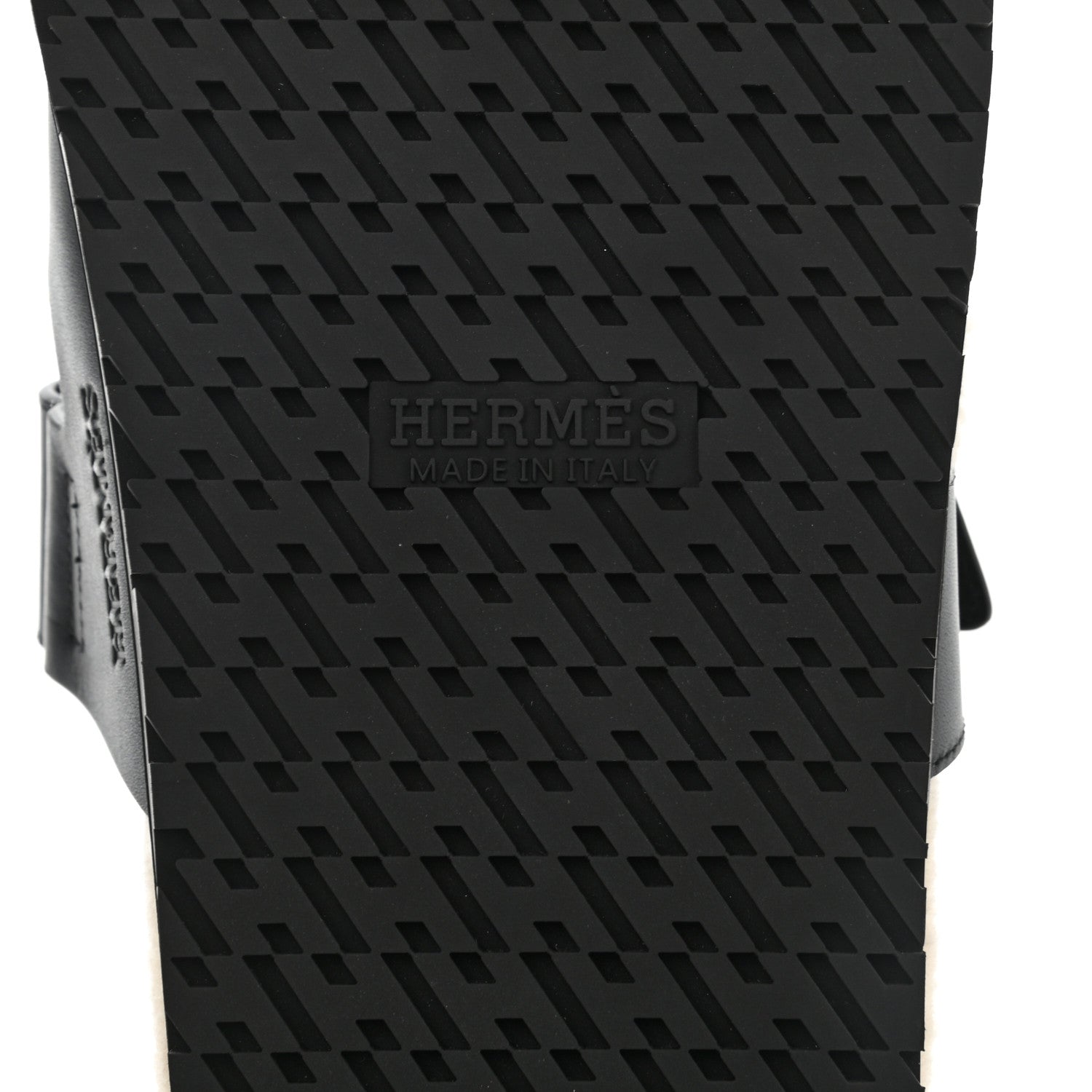 Hermes Veau Indios Woolskin Mens Chypre Sandals 41 Black Ecru 8 of 8