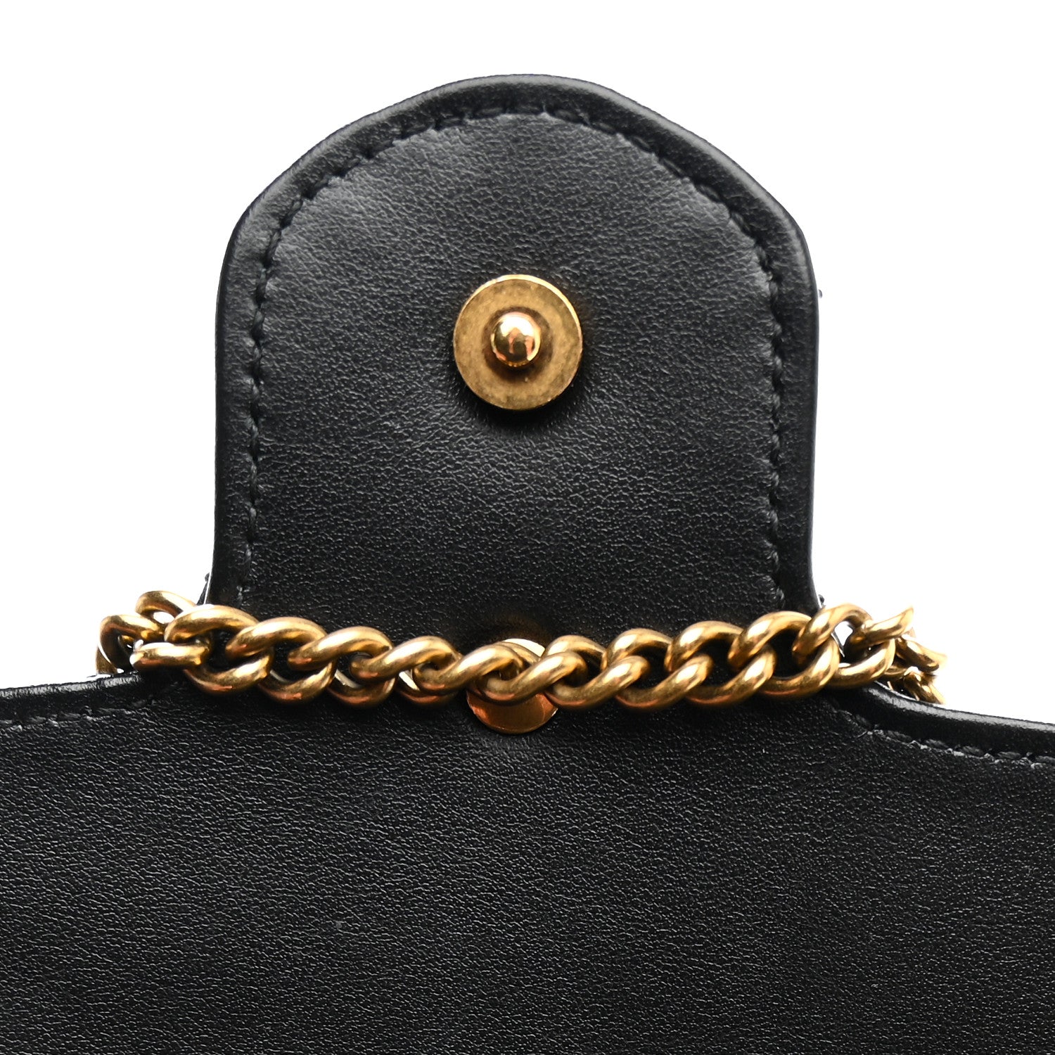 Gucci Calfskin Matelasse Super Mini GG Marmont Shoulder Bag Black 11 of 12