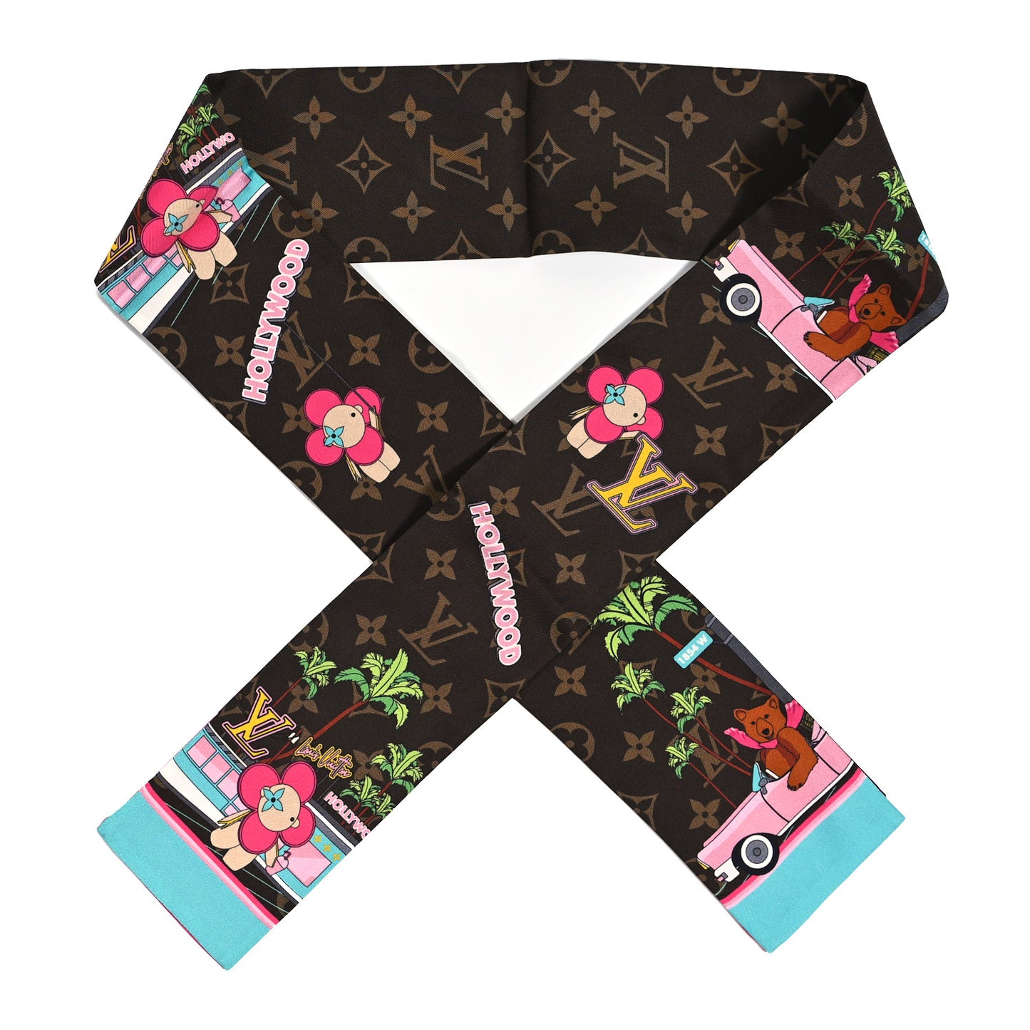Silk Monogram 2021 Hollywood Christmas Animation Bandeau Marron