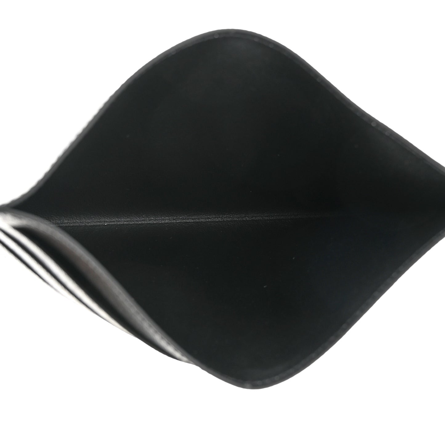 Calfskin Felicie Chain Wallet Card Holder Insert Black