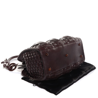 Christian Dior Leather Samourai 1947 Intrecciato Frame Bag Brown 4 of 7