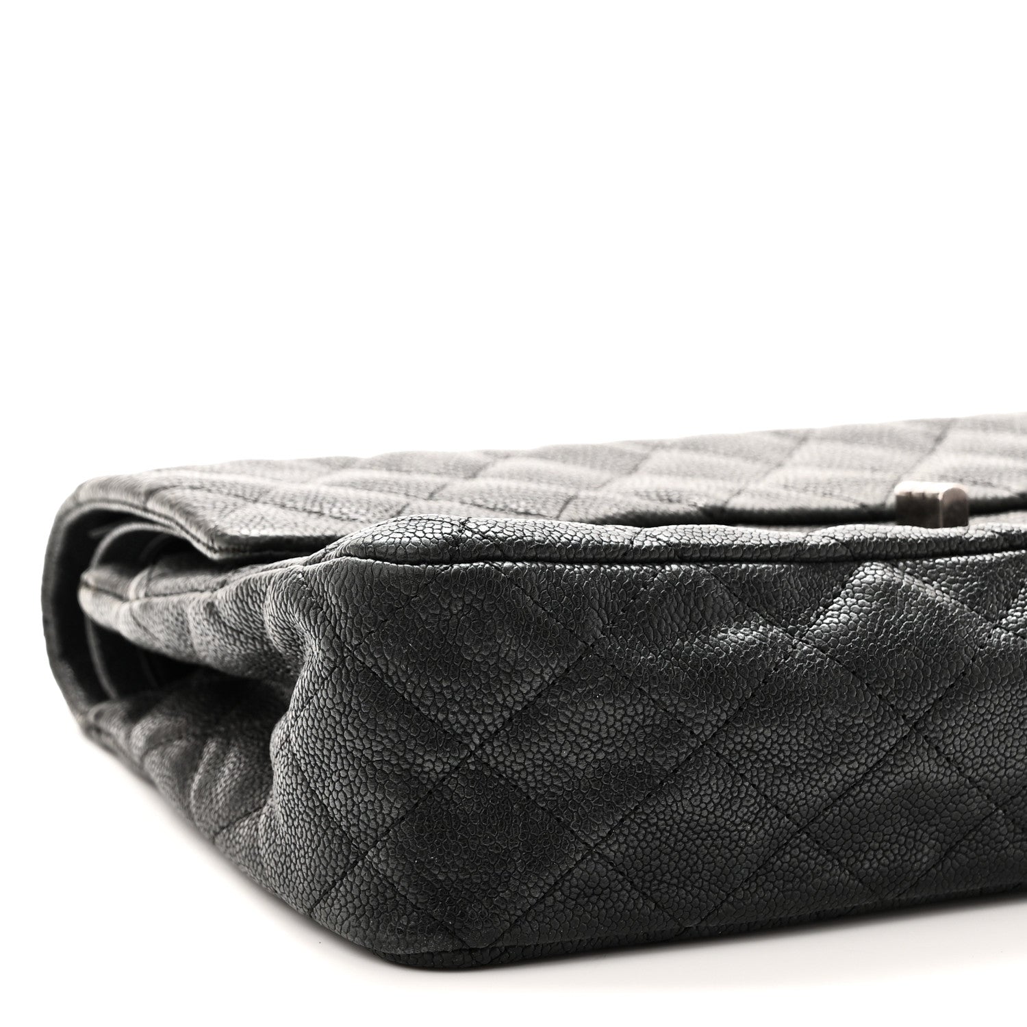 Chanel Washed Caviar Quilted 2.55 Reissue 225 Bijoux Chain Flap  Black 9 of 11